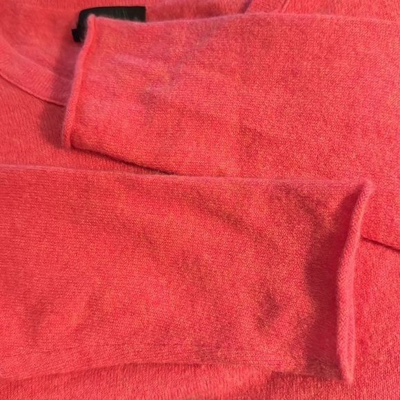 J. Crew Collection coral crew neck long sleeve Italian Cashmere Sz L sweater - Picture 8 of 10